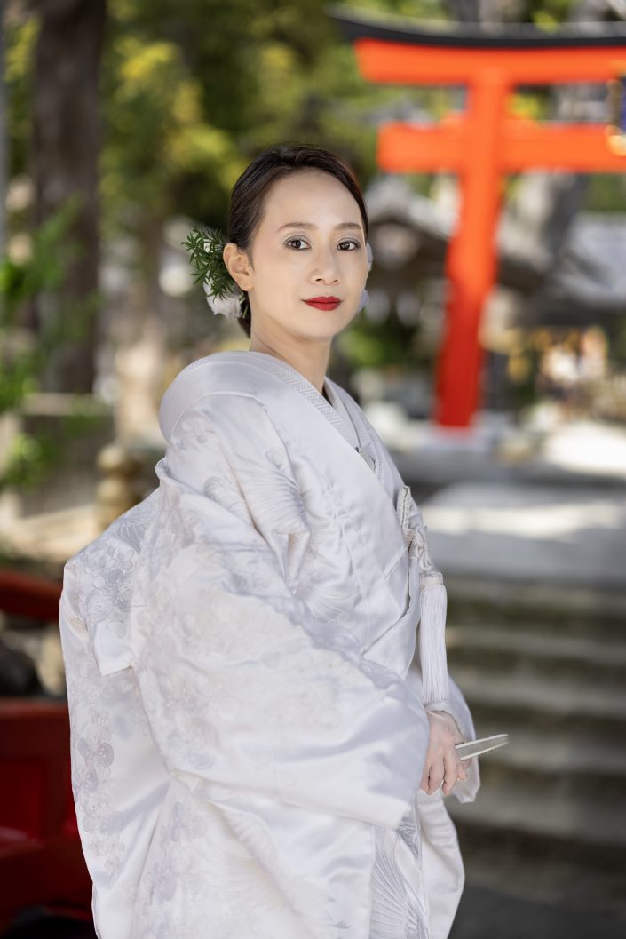 和装　結婚式　白濱神社　伊豆下田　下田市　白浜　白無垢　袴　家族写真
